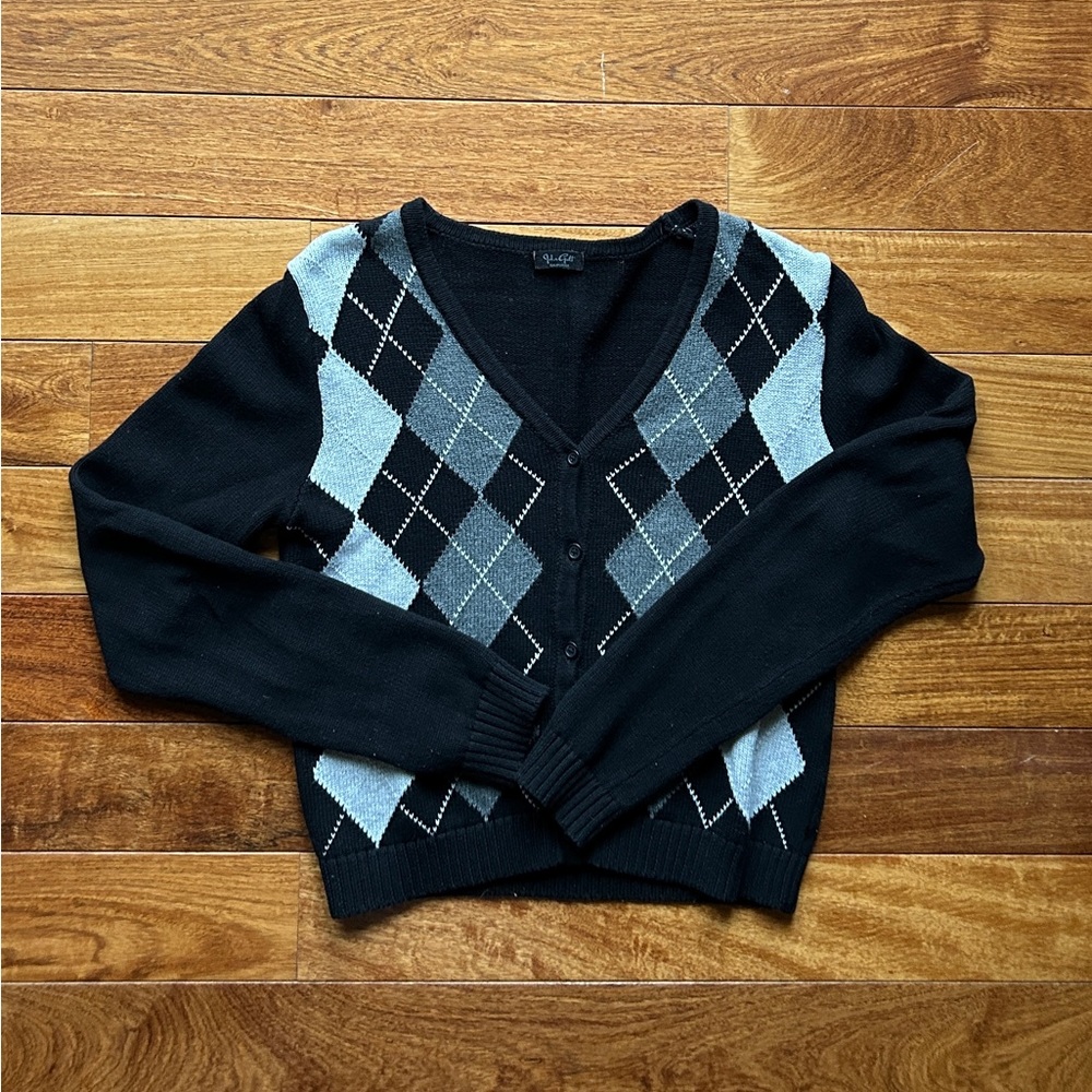 Brandy Melville small/medium argyle cardigan